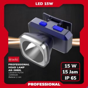 aoki 15 watt headlamp senter kepala