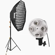 4. EZMODE 4 Socket Softbox Octagon 80 cm with GridGGG